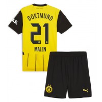 Borussia Dortmund Donyell Malen #21 Replica Home Minikit 2024-25 Short Sleeve (+ pants)